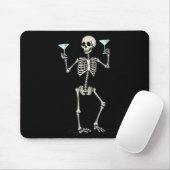 Halloween Skeleton Drink Martini Schwanz Mousepad (Mit Mouse)