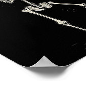 Halloween Skeleton Drink Martini Schwanz Poster (Ecke)