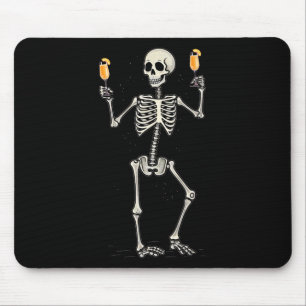 Halloween Skeleton Drink Peach Bellini Schwanz Mousepad