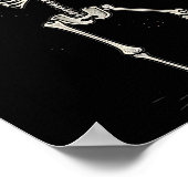 Halloween Skeleton Drink Peach Bellini Schwanz Poster (Ecke)