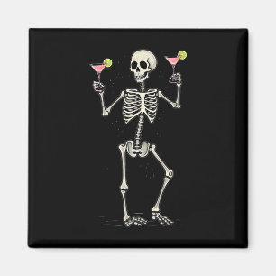 Halloween Skeleton Drinks Kosmopolitischer Schwanz Magnet