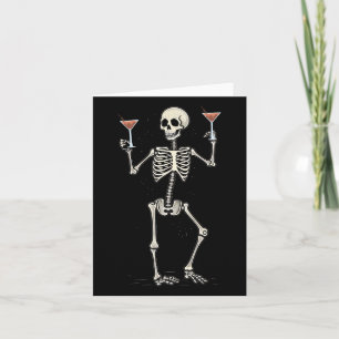 Halloween Skeleton Drinks Manhattan Schwanz Karte