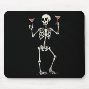 Halloween Skeleton Drinks Manhattan Schwanz Mousepad