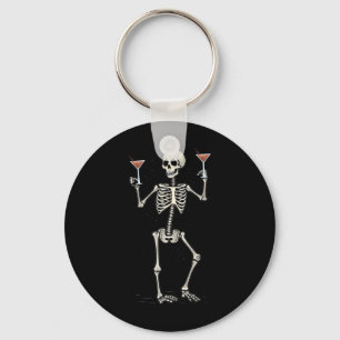 Halloween Skeleton Drinks Manhattan Schwanz Schlüsselanhänger