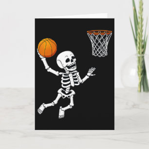 Halloween Skeleton Dunking A Sketll Boys Girls Kin Karte