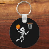 Halloween Skeleton Dunking Basketball Boys Girls K Schlüsselanhänger (Vorderseite)