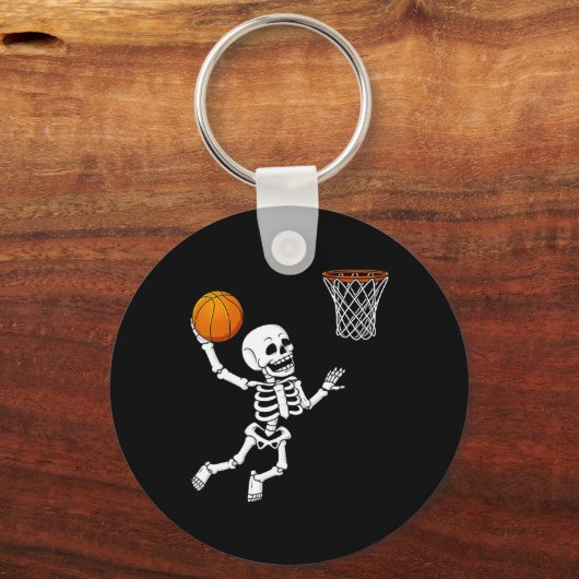 Halloween Skeleton Dunking Basketball Boys Girls K Schlüsselanhänger (Vorderseite)