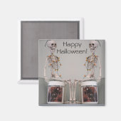Halloween Skeleton Duo Starker Kaffee Magnet (Vorderseite/Rückseite)