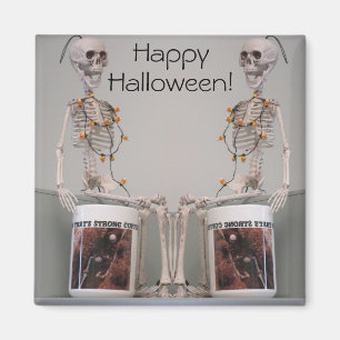 Halloween Skeleton Duo Starker Kaffee Magnet