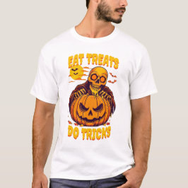 Halloween Skeleton Eat Treats Do Tricks T-Shirt