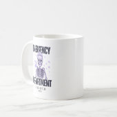 Halloween Skeleton Emergency Department Medical Kaffeetasse (Vorderseite Links)