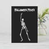 Halloween Skeleton Fieber Kostüme Party Einladung (Stehend Vorderseite)