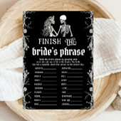 Halloween Skeleton Finish the Bride's Phrase Game Einladung