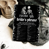 Halloween Skeleton Finish the Bride's Phrase Game Einladung