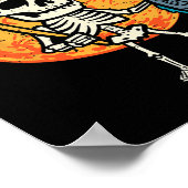 Halloween Skeleton Fischereikostüm Fischer Männer Poster (Ecke)