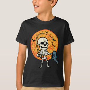 Halloween Skeleton Fischereikostüm Fischer Männer T-Shirt