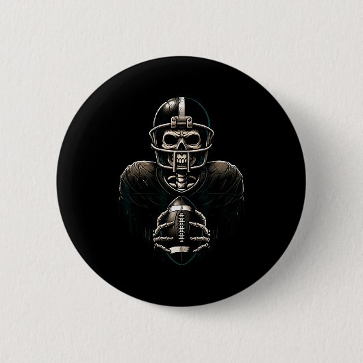 Halloween Skeleton Football Player Soky Srts Graph Button (Vorderseite)