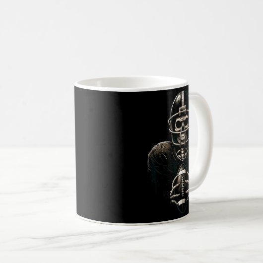 Halloween Skeleton Football Player Soky Srts Graph Kaffeetasse (VorderseiteRechts)