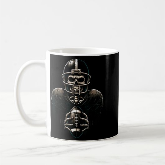 Halloween Skeleton Football Player Soky Srts Graph Kaffeetasse (Links)