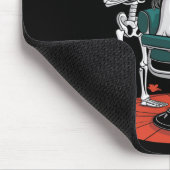 Halloween Skeleton Friseur Frisör Mousepad (Ecke)