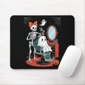 Halloween Skeleton Friseur Frisör Mousepad (Mit Mouse)