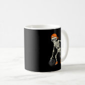 Halloween Skeleton Funny Bowling Lovers For Teens  Kaffeetasse (VorderseiteRechts)