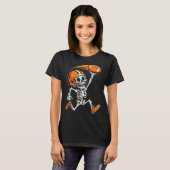 Halloween Skeleton Funny Football Shirt For Teens (Vorne ganz)