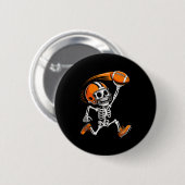 Halloween Skeleton Funny Football Shirt For Teens  Button (Vorne & Hinten)