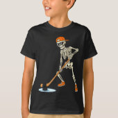 Halloween Skeleton Funny Hockey For Boys Teens Men T-Shirt (Vorderseite)