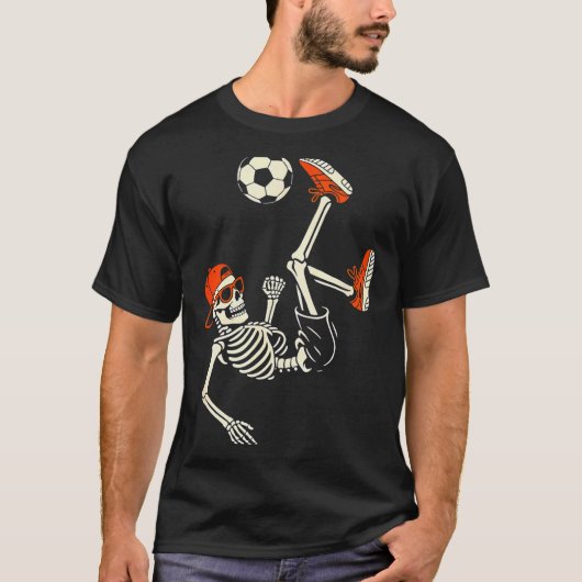 Halloween Skeleton Funny Soccer Shirt For Teens Bo (Vorderseite)