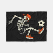 Halloween Skeleton Funny Soccer Shirt For Teens Bo Fleecedecke (Vorderseite (Horizontal))