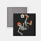 Halloween Skeleton Funny Soccer Shirt For Teens Bo Magnet (Vorderseite/Rückseite)