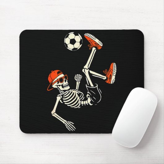 Halloween Skeleton Funny Soccer Shirt For Teens Bo Mousepad (Mit Mouse)