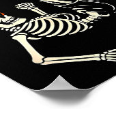Halloween Skeleton Funny Soccer Shirt For Teens Bo Poster (Ecke)