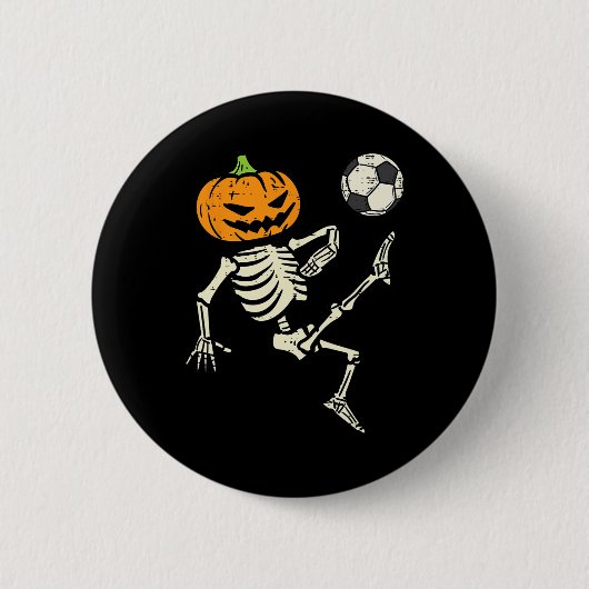 Halloween Skeleton Fußball Kostüm Junge Kind Button (Vorderseite)