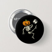 Halloween Skeleton Fußball Kostüm Junge Kind Button (Vorne & Hinten)