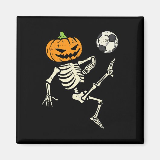 Halloween Skeleton Fußball Kostüm Junge Kind Magnet (Vorne)