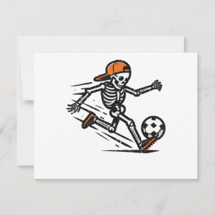 Halloween Skeleton Fußball-Kostüm Männer Feiertagskarte