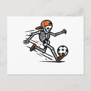 Halloween Skeleton Fußball-Kostüm Männer Feiertagspostkarte