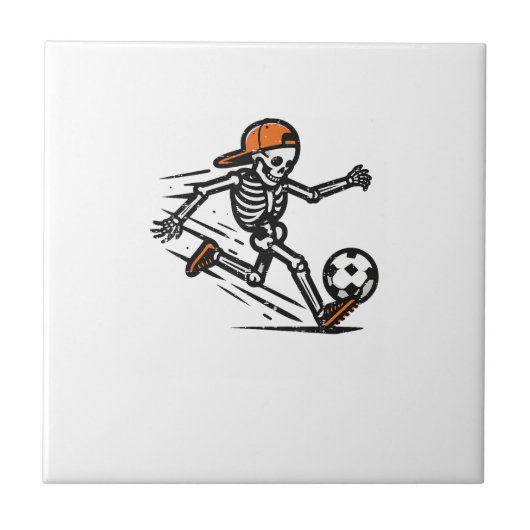 Halloween Skeleton Fußball-Kostüm Männer Fliese (Vorderseite)