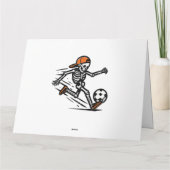 Halloween Skeleton Fußball-Kostüm Männer Karte (Rückseite)
