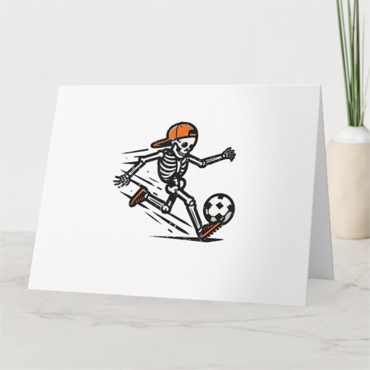 Halloween Skeleton Fußball-Kostüm Männer Karte (Vorderseite)