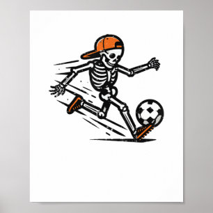 Halloween Skeleton Fußball-Kostüm Männer Poster