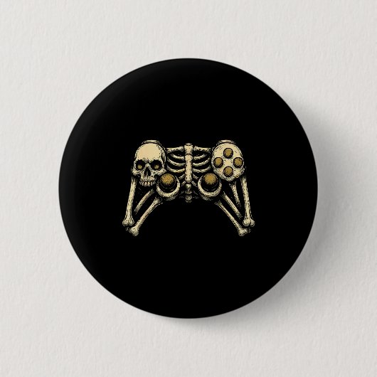 Halloween Skeleton Gamer Gaming Controller Costume Button (Vorderseite)