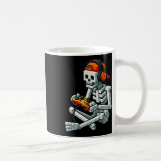 Halloween Skeleton Gamer Pixel Video Gaming Boys M Kaffeetasse