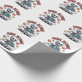 Halloween Skeleton Gamer Pixel Video Gaming Geschenkpapier (Ecke)