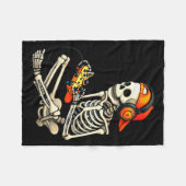 Halloween Skeleton Gamer Video Gaming Boys Men Kid Fleecedecke (Vorderseite (Horizontal))