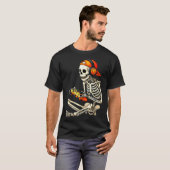 Halloween Skeleton Gamer Video Gaming Boys Men Kid T-Shirt (Vorne ganz)