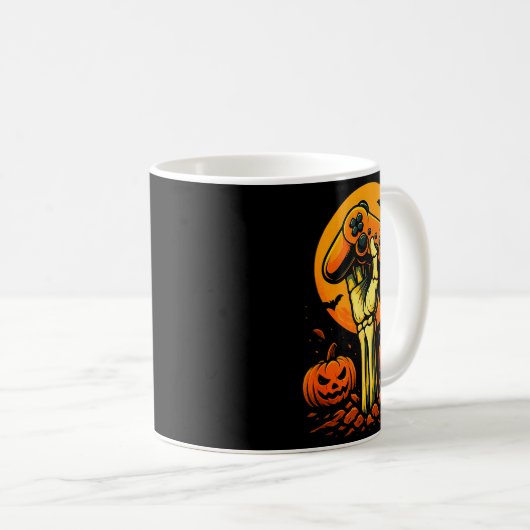 Halloween Skeleton Gamer Video Gaming Controller B Kaffeetasse (VorderseiteRechts)