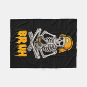 Halloween Skeleton Gamer Video Gaming Funny Skelet Fleecedecke (Vorderseite (Horizontal))